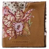 Esarfa Ferragamo Floral-Print Polka-Dot maro