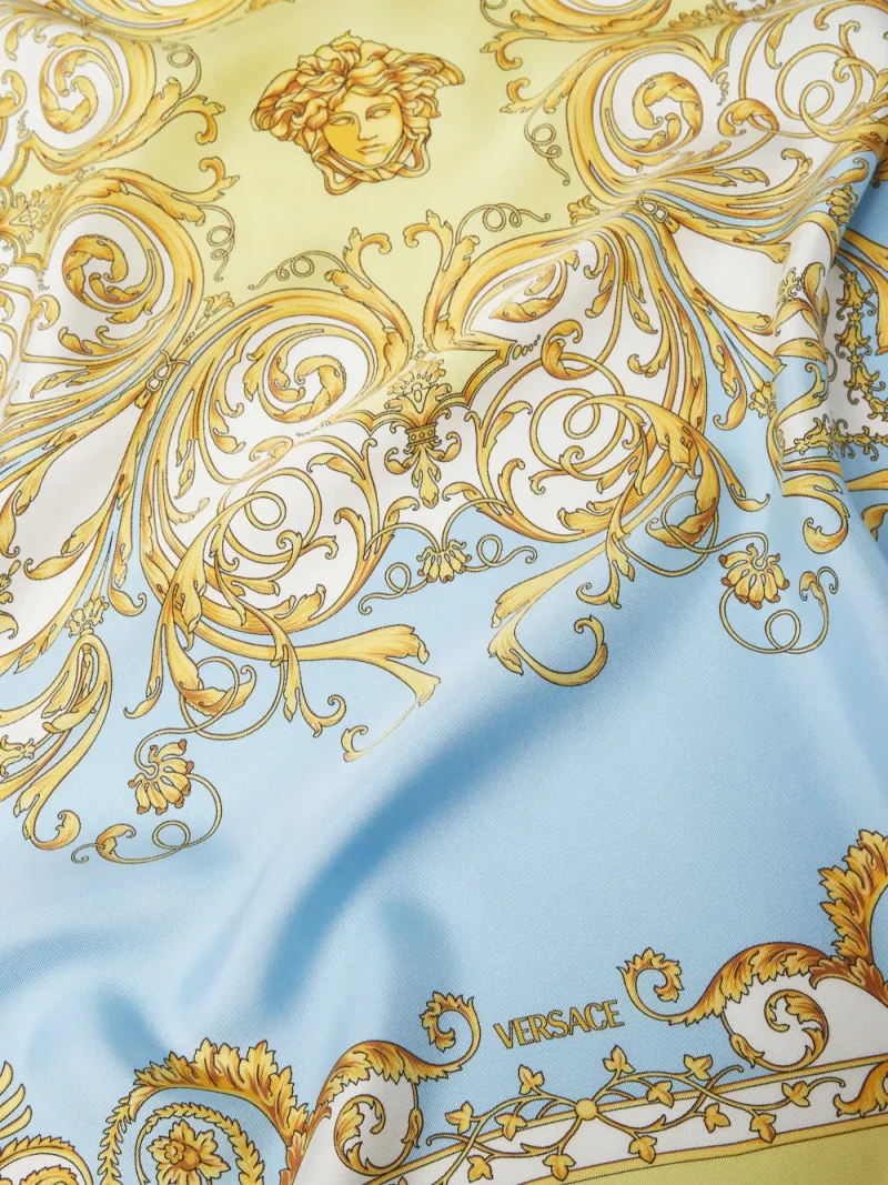 Alternative view of Esarfa Versace Spring Barocco Printed Silk albastru