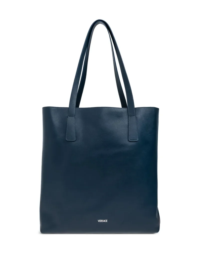 Alternative view of Geanta Versace La Medusa Leather Tote bleumarin