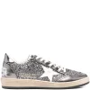 Golden Goose Ball Star glitter argintiu