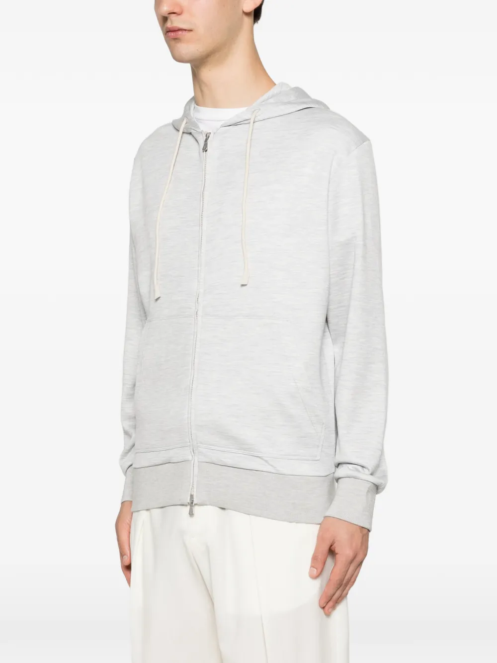 Hanorac Eleventy Zip-Fastening gri - imagine 3