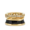 Inel Ferragamo Crystal Enamel Band auriu