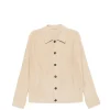 Jacheta Eleventy Buttoned Suede bej