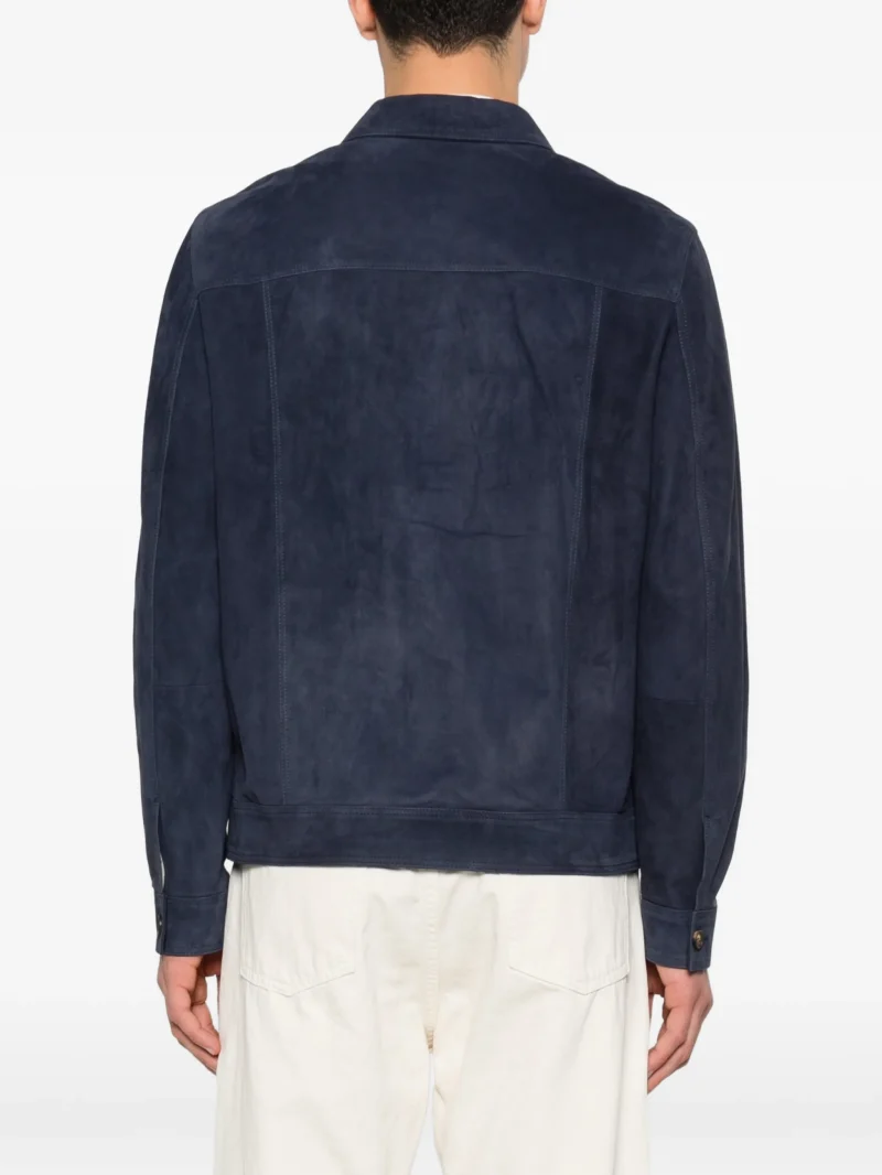Alternative view of Jacheta Eleventy Buttoned Suede bleumarin