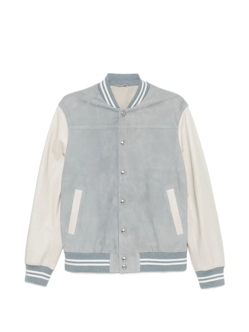 Jacheta Eleventy Striped Bomber albastru
