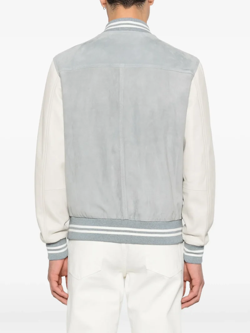 Alternative view of Jacheta Eleventy Striped Bomber albastru