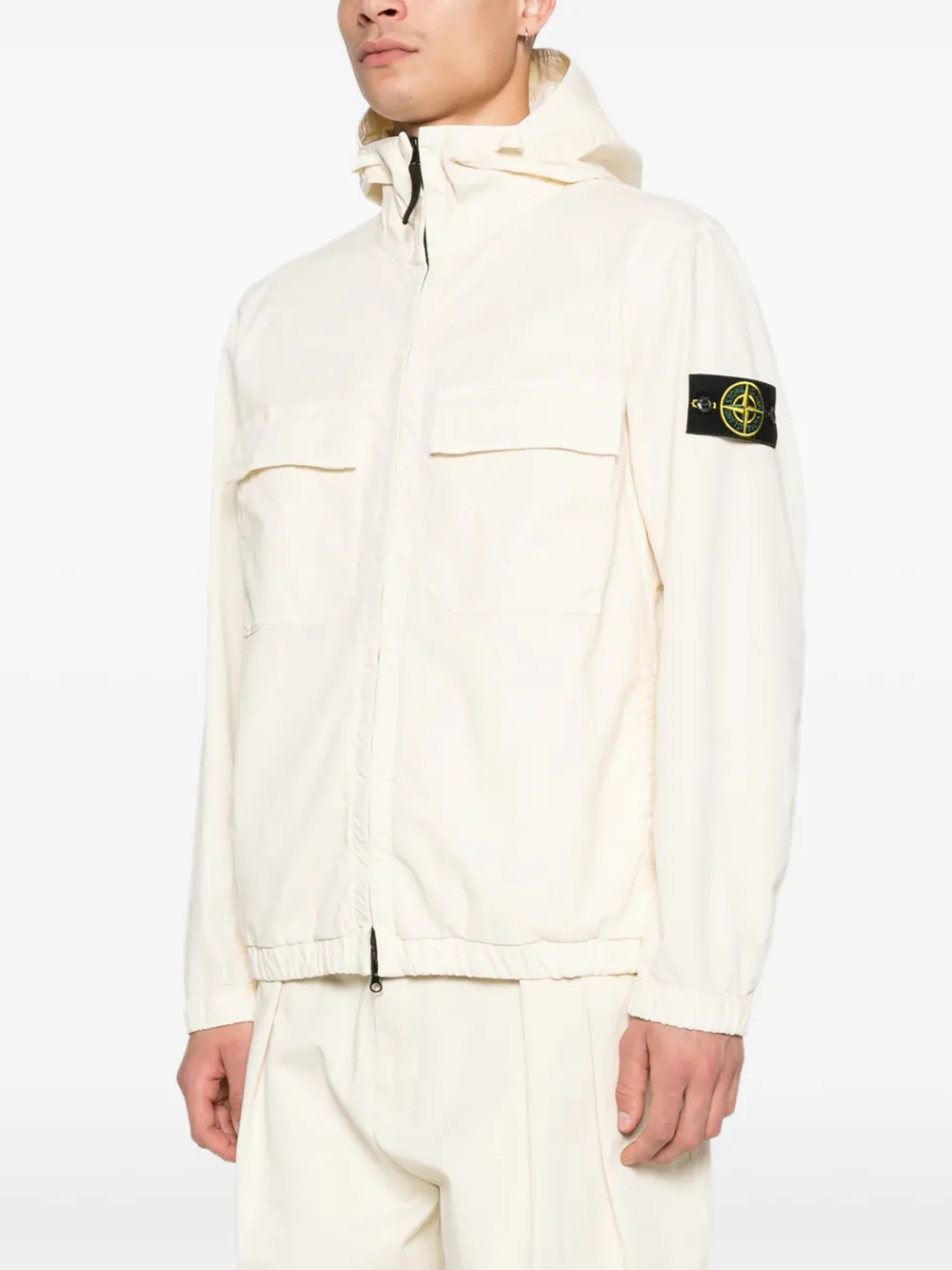 Jacheta Stone Island Hooded Pocket ecru - imagine 3
