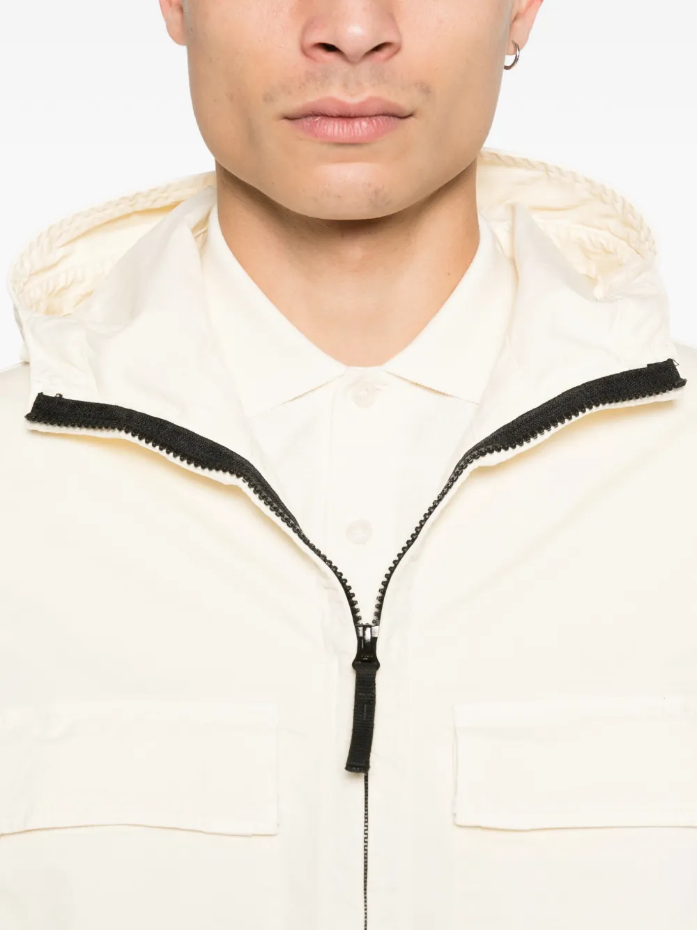 Jacheta Stone Island Hooded Pocket ecru - imagine 5