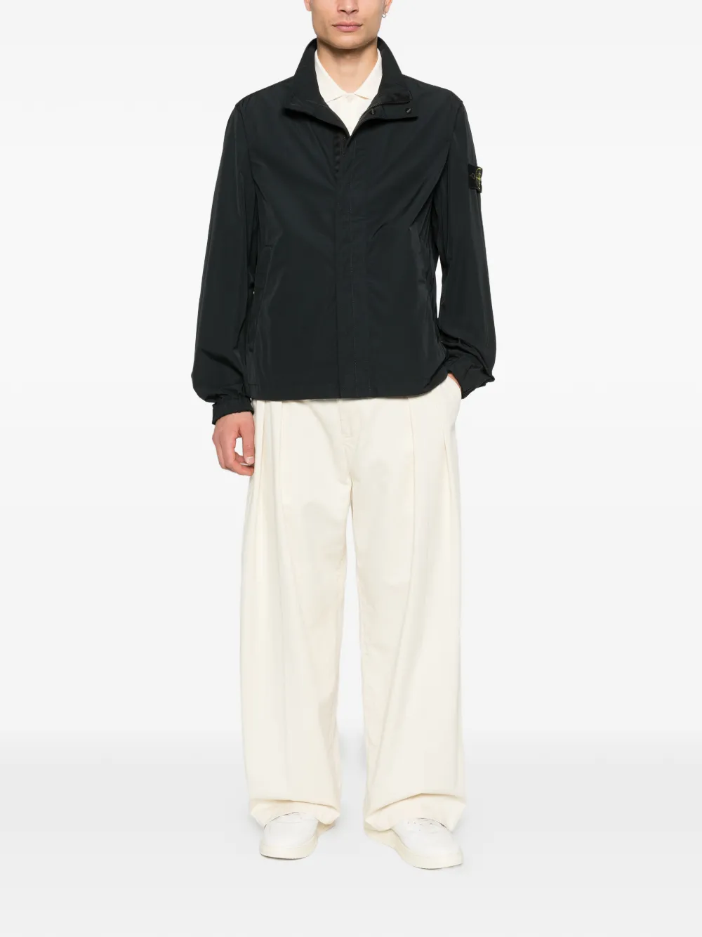 Jacheta Stone Island Logo-Patch negru - imagine 4