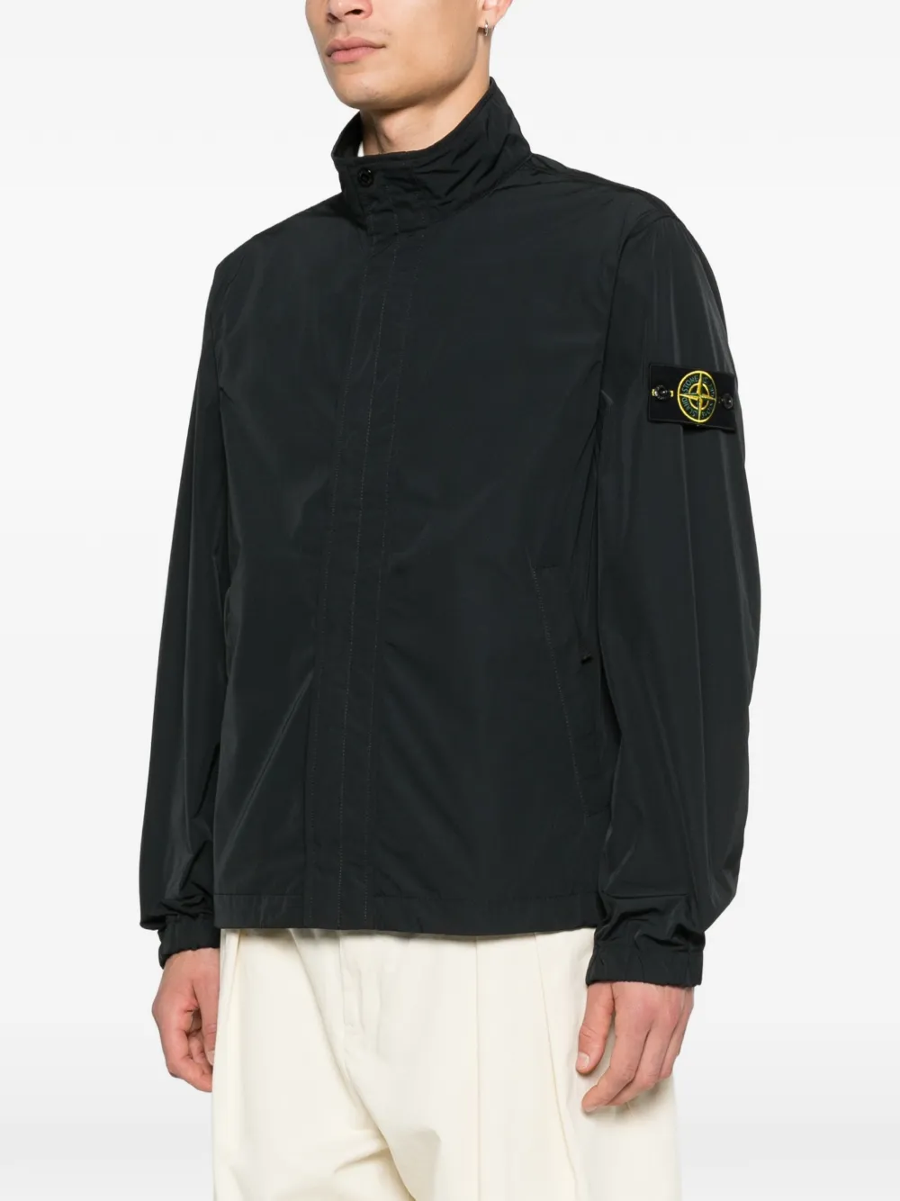 Jacheta Stone Island Logo-Patch negru - imagine 3