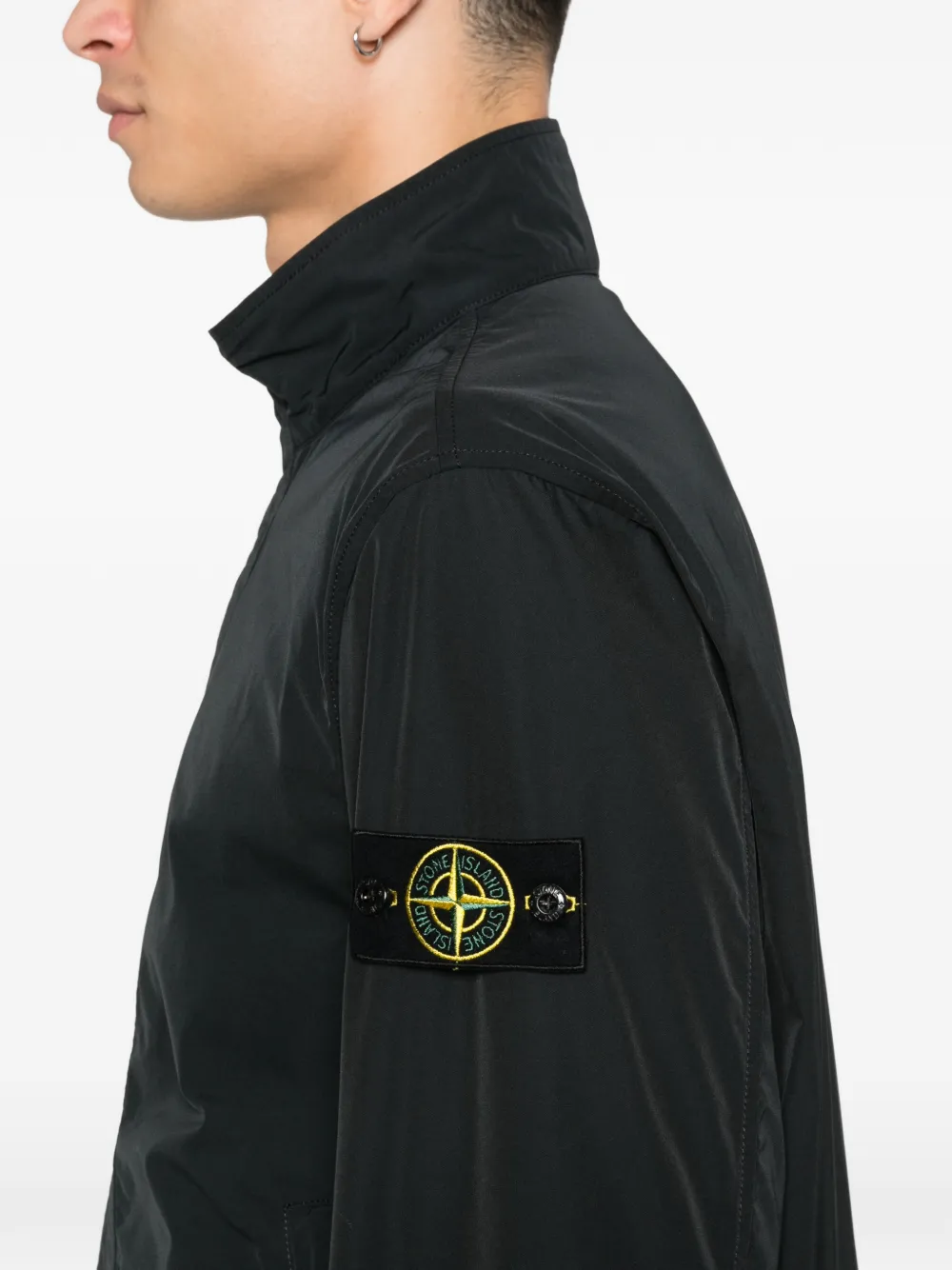 Jacheta Stone Island Logo-Patch negru - imagine 5