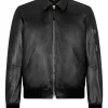 Jacheta TOM FORD Collar Leather negru