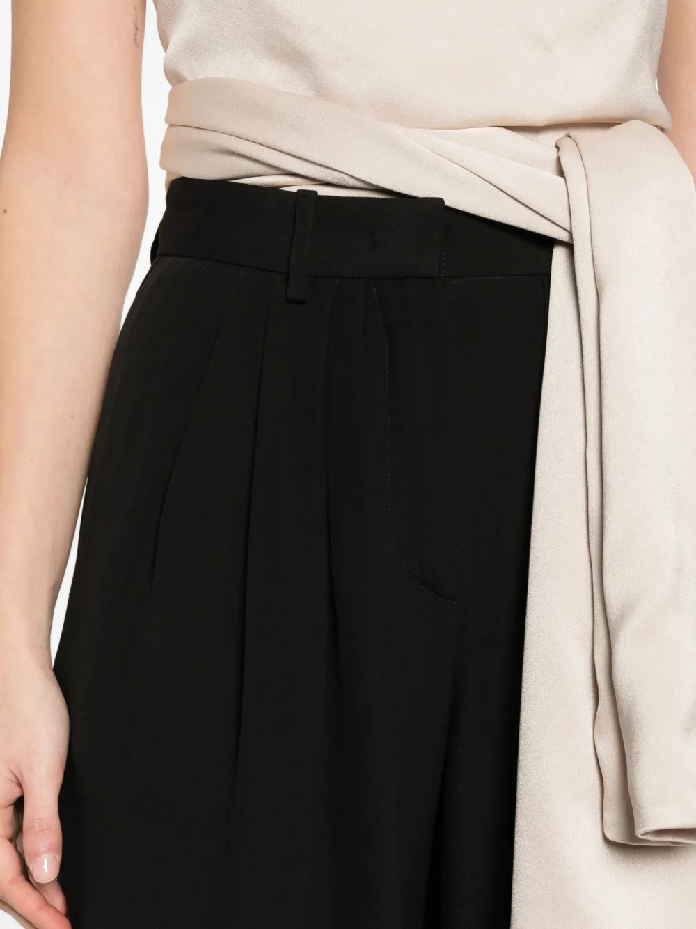 Pantaloni Isabel Marant Janice Pleated negru - imagine 5