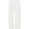 Pantaloni denim Drolane Logo-Patch ecru