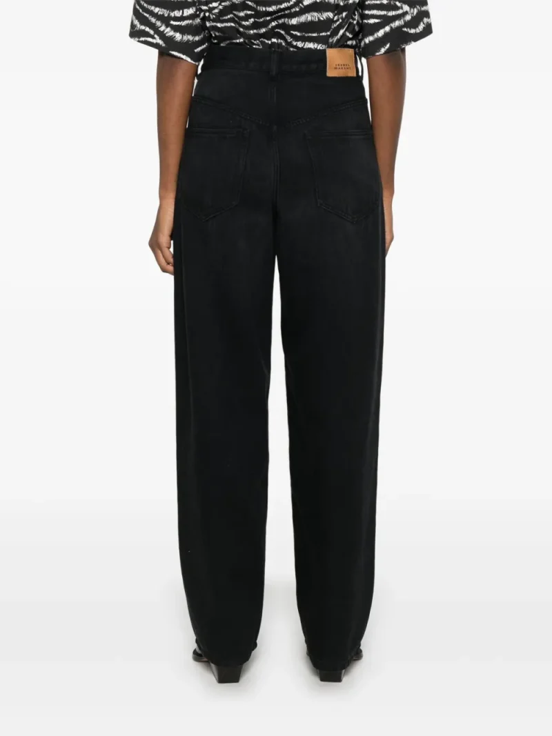 Alternative view of Pantaloni denim Isabel Marant Jenny Straight-Leg negru