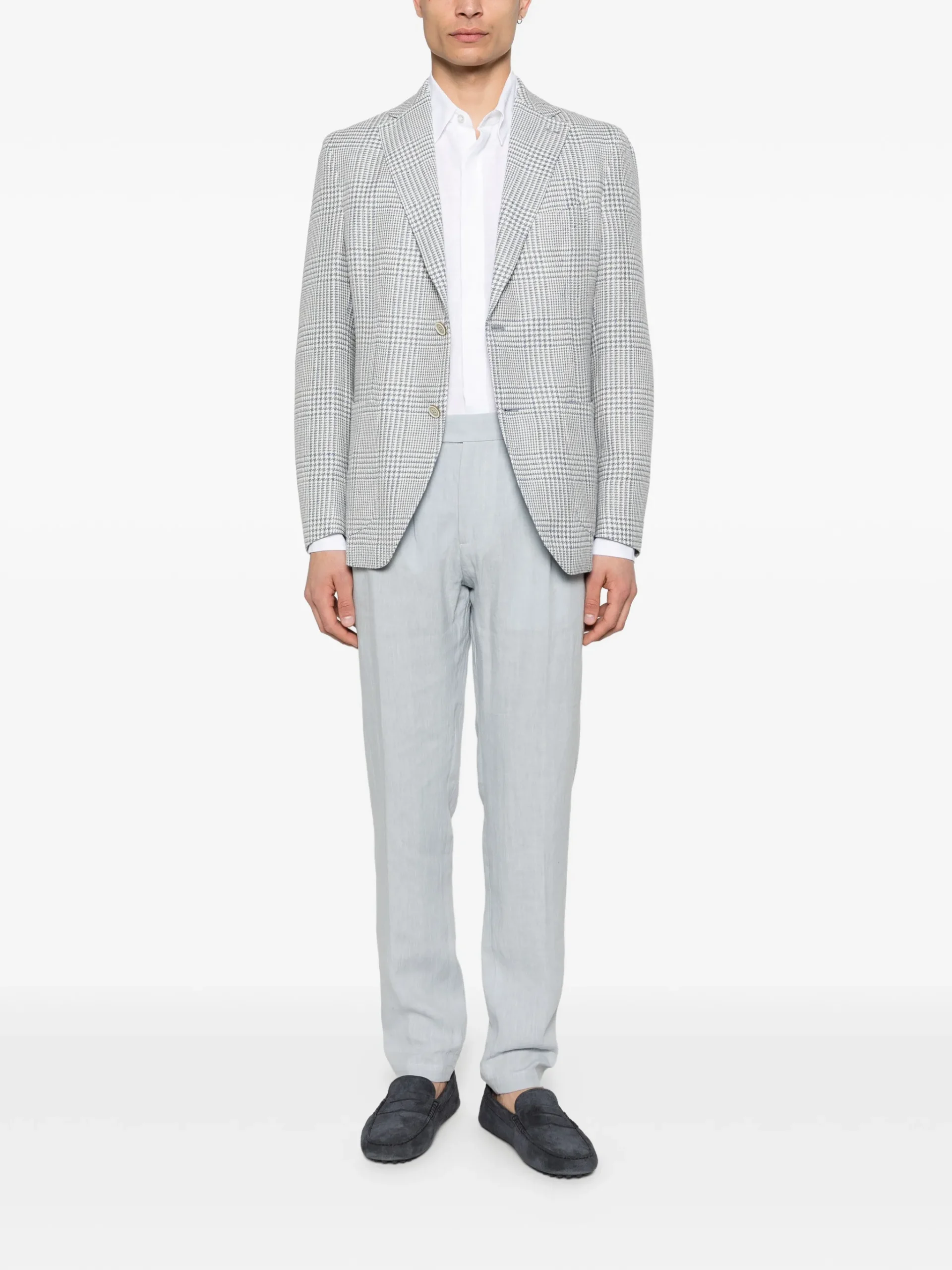 Pantaloni Eleventy Pleated albastru - imagine 4