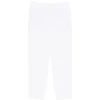 Pantaloni Eleventy White Palazzo alb