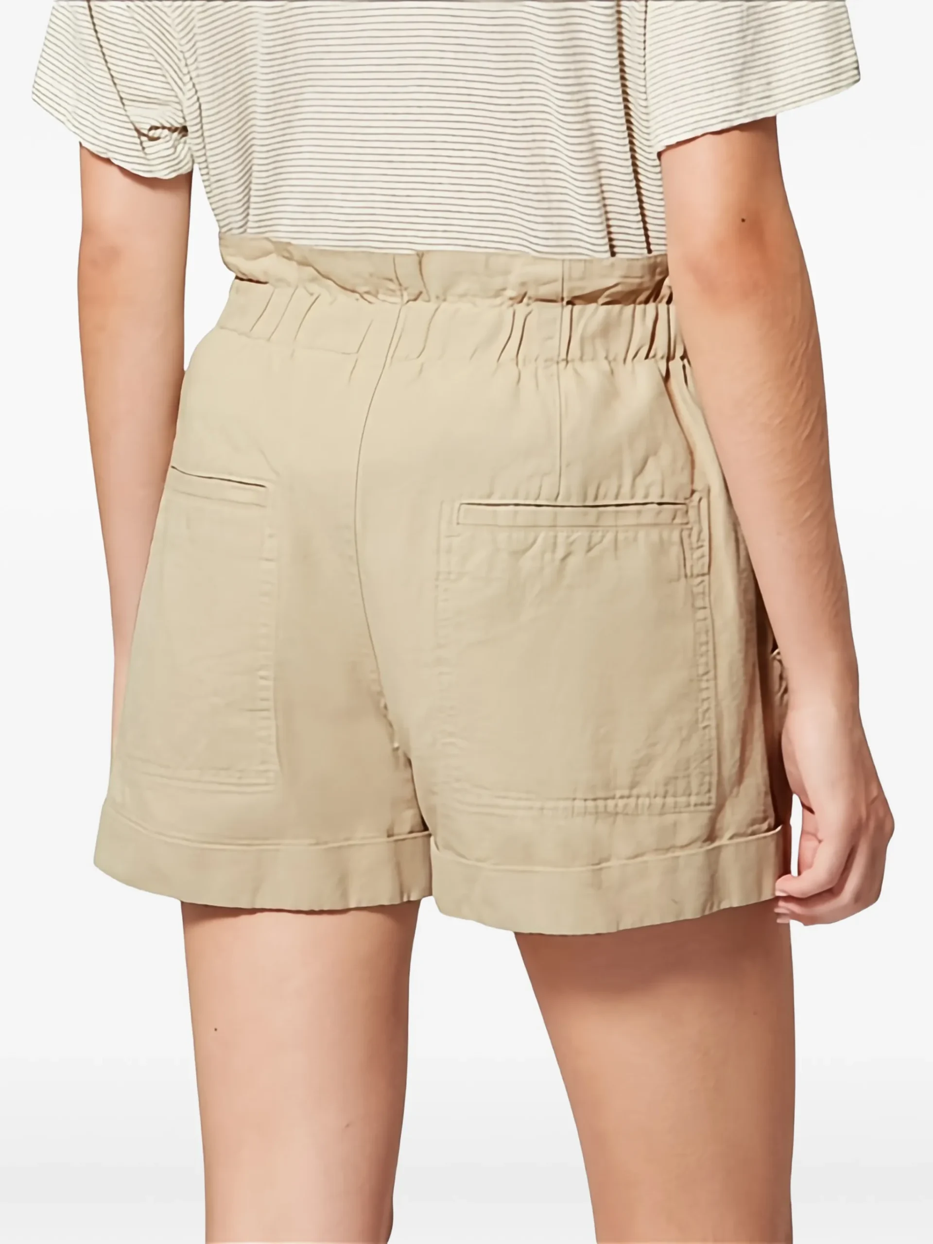 Pantaloni scurti Isabel Marant Nirma pleated-detail bej - imagine 3