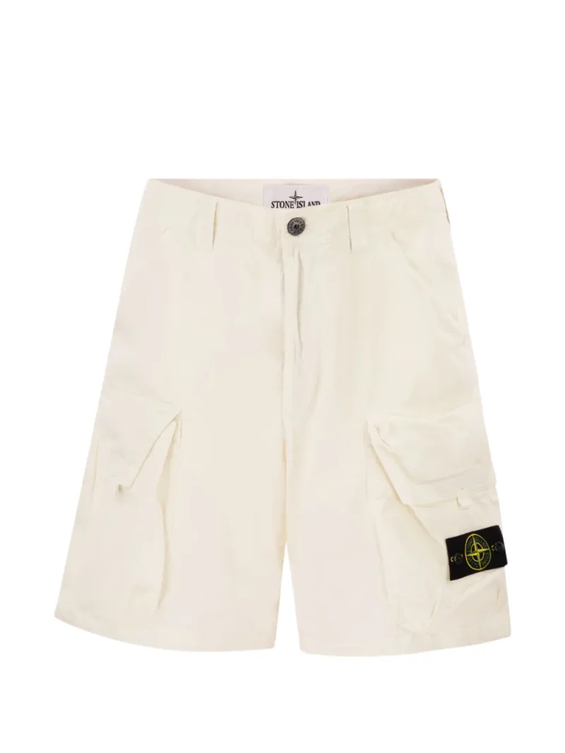 Pantaloni scurti Stone Island Cargo ecru