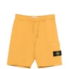 Pantaloni scurti Stone Island Patch Drawstring galben