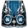 Pantaloni scurti Versace La Coupe des Dieux Silk bleumarin