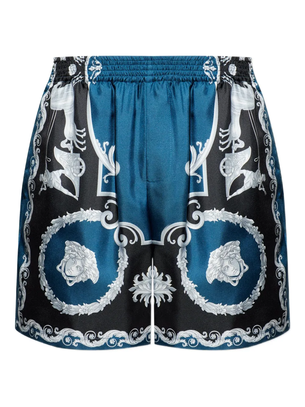 Pantaloni scurti Versace La Coupe des Dieux Silk bleumarin