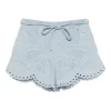 Pantaloni scurti ZIMMERMANN Daylight Eyelet Drawstring albastru