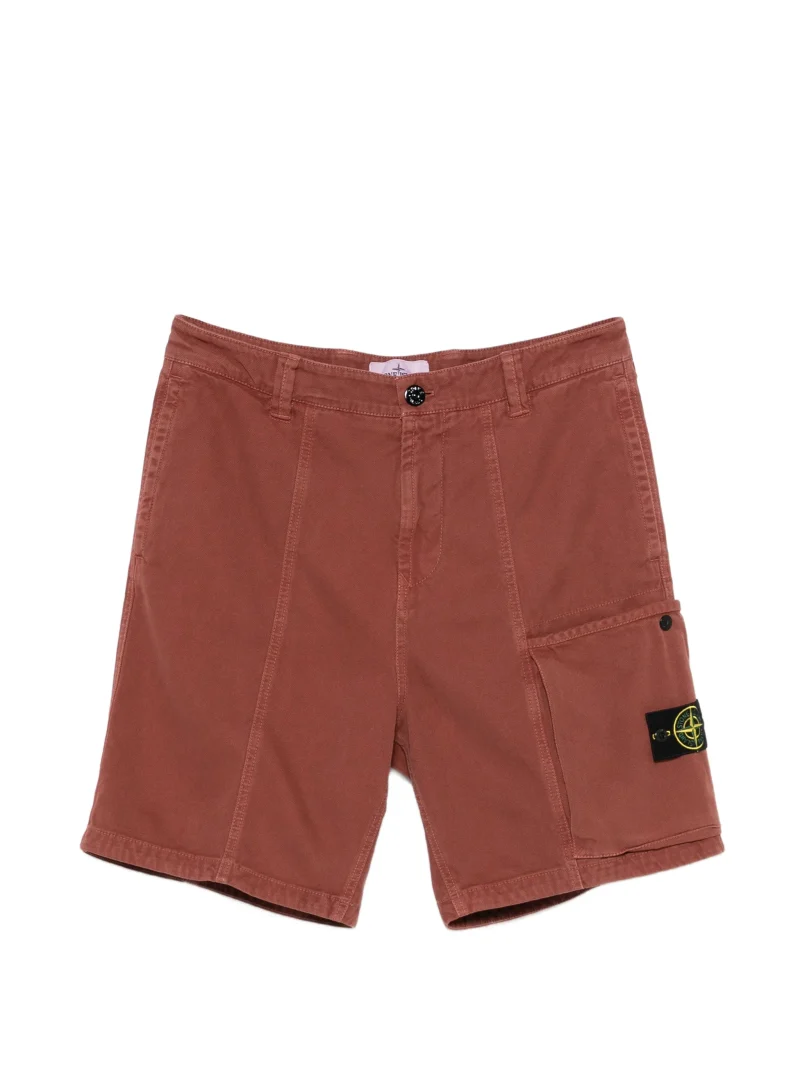 Pantaloni Stone Island Logo-Patch Cargo maro