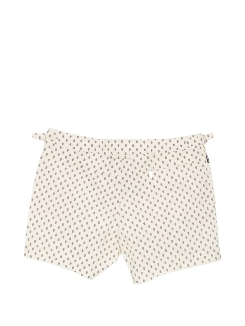 Alternative view of Pantaloni scurti TOM FORD Buckle-Detail Swim alb