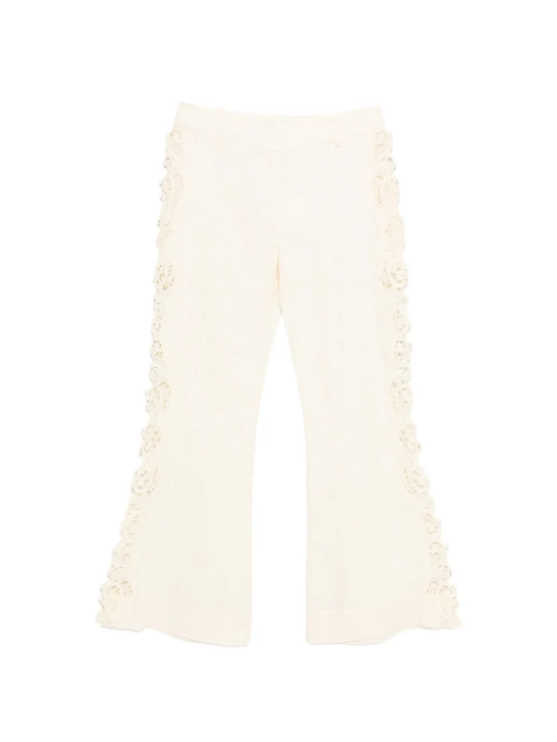Pantaloni Zimmermann Awaken Embroidered ecru
