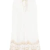 Pantaloni ZIMMERMANN Wanderlust Beaded Embroidered ecru
