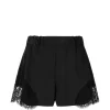Pantalono scurti Versace Lace-Insert negru