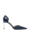 Pantofi Pumps TOM FORD Spire D'orsay Crocodile-Effect albastru