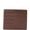 Portofel TOM FORD Crocodile-Embossed Bi-fold maro
