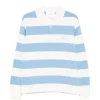 Pulover polo Axel Arigato striped-pattern alb/albastru