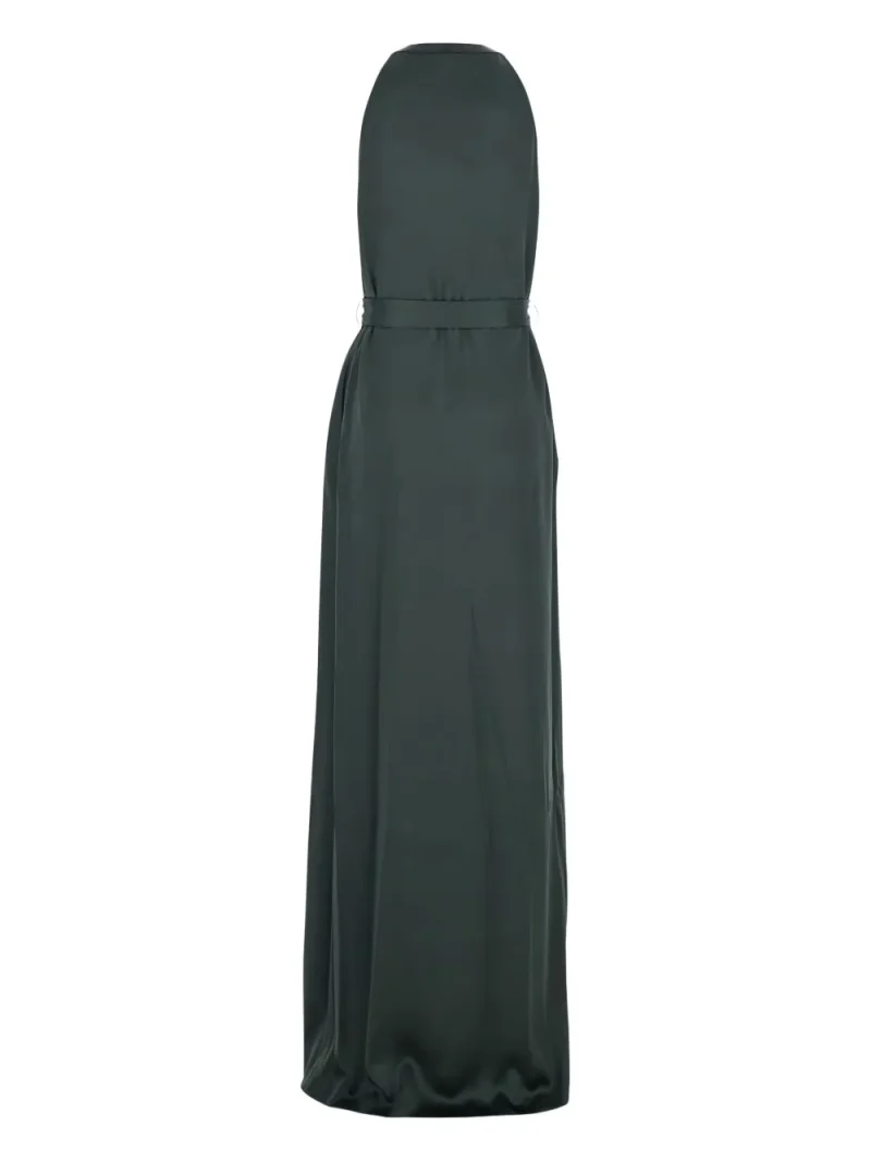 Alternative view of Rochie maxi TOM FORD Belted Halterneck verde