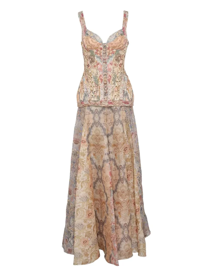 Rochie maxi ZIMMERMANN Corded Rebellion beige