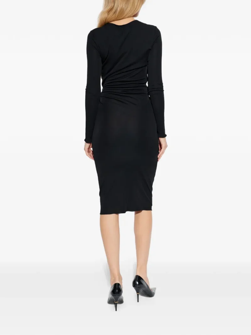 Alternative view of Rochie midi TOM FORD Belt-Detail negru