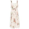Rochie midi Zimmermann Floral-Print bej