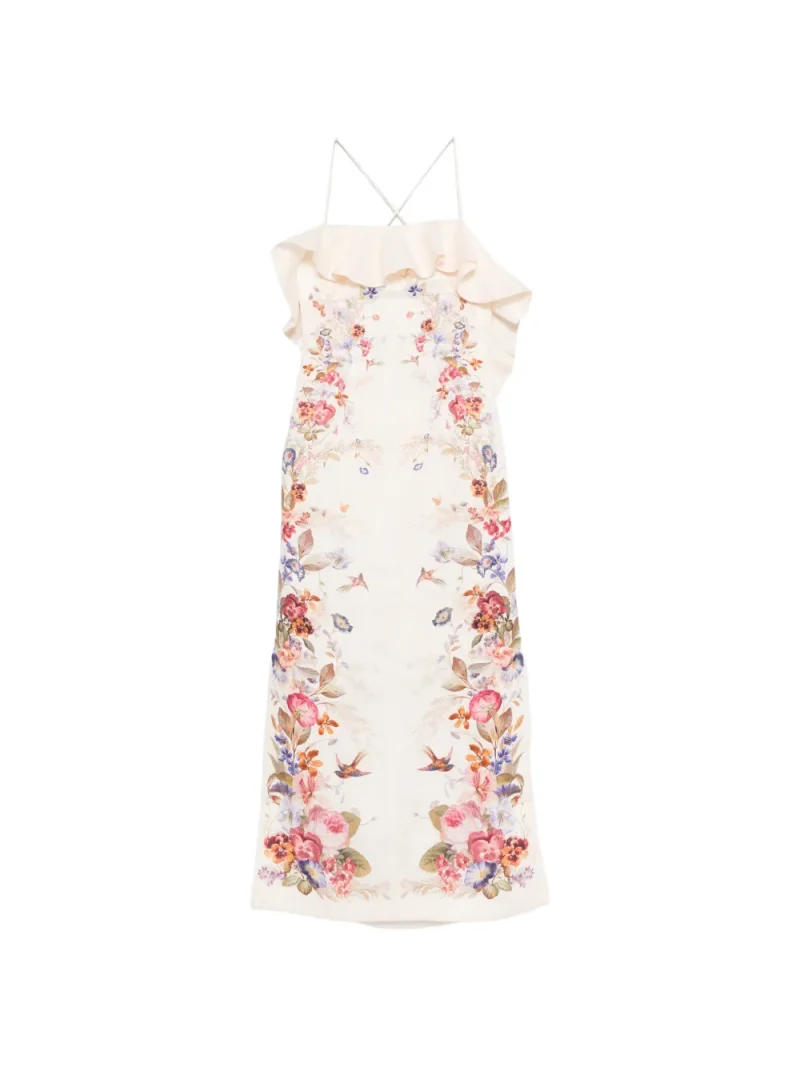 Rochie midi ZIMMERMANN Patience Frill multicolor