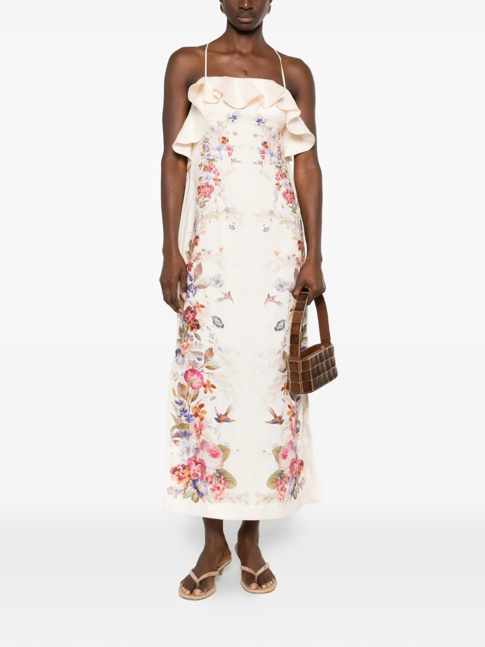 Rochie midi ZIMMERMANN Patience Frill multicolor - imagine 4