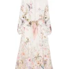 Rochie midi ZIMMERMANN Rebellion Button Floral-Print multicolor