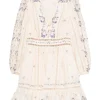 Rochie mini ZIMMERMANN Patience Floral-Print Lace bej