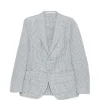 Sacou Eleventy Checked Single-Breasted gri