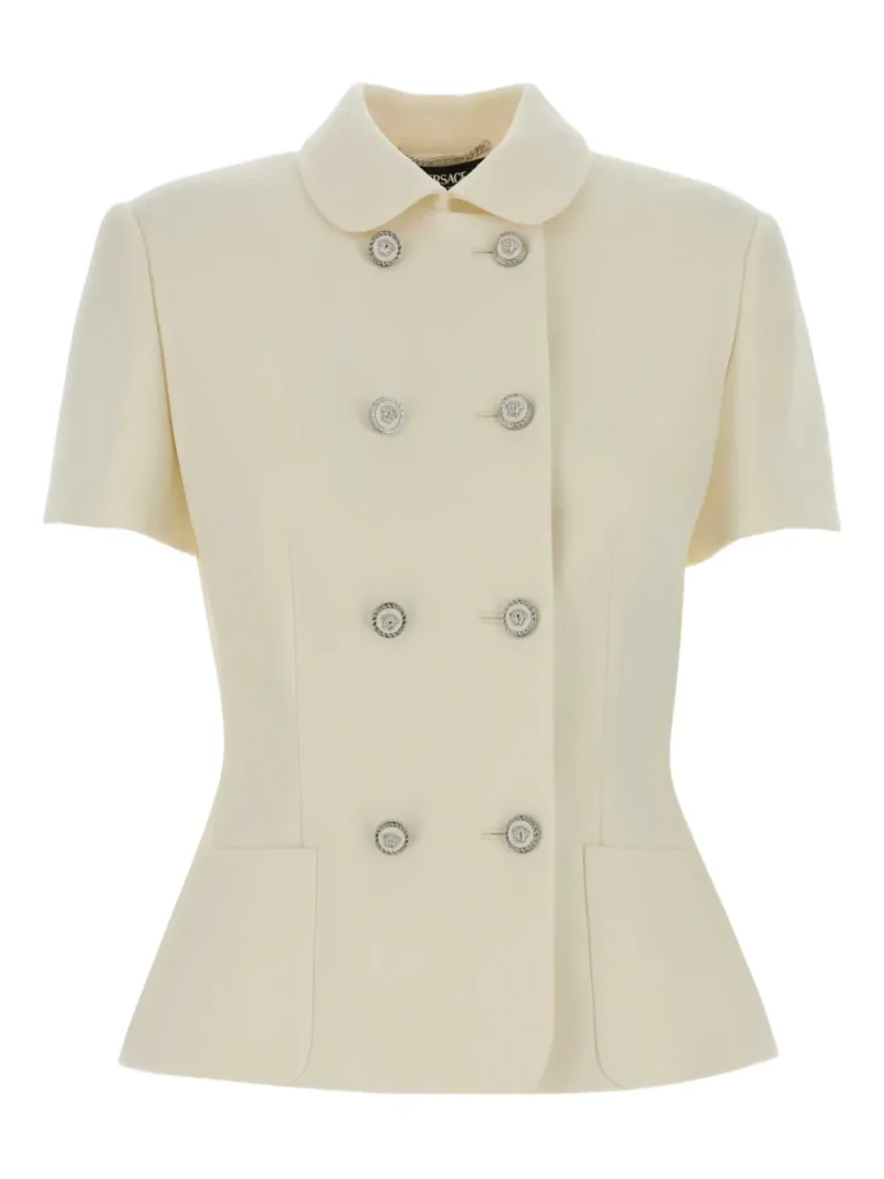 Sacou Versace Double-Breasted alb