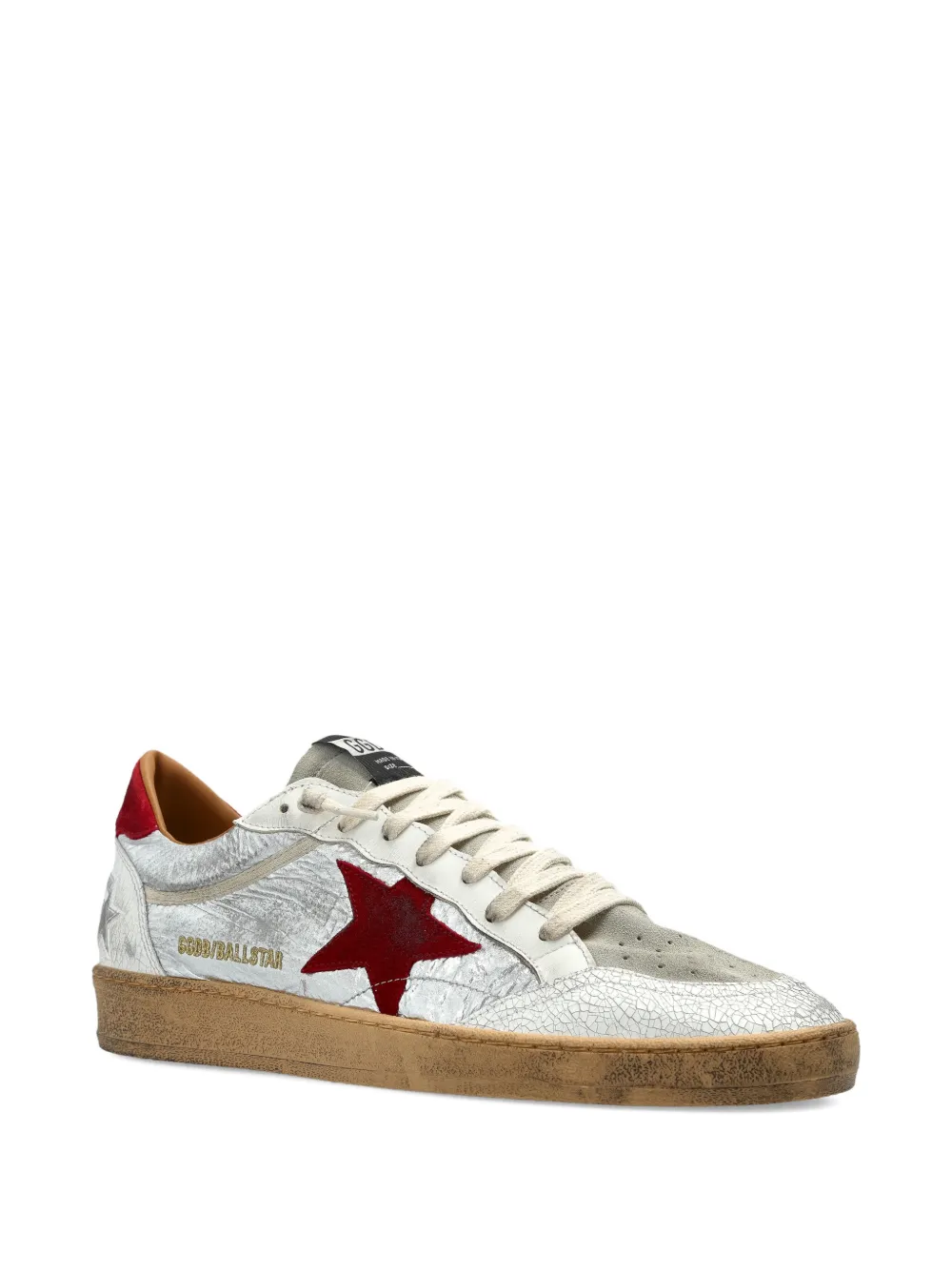 Sneakers Golden Goose Ball Star argintiu - imagine 3