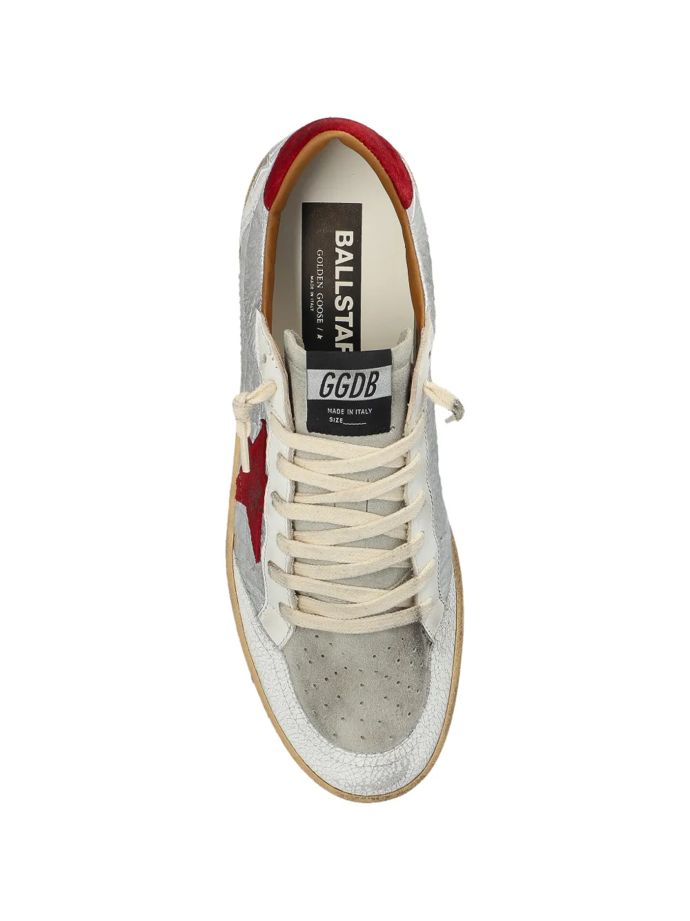 Sneakers Golden Goose Ball Star argintiu - imagine 4