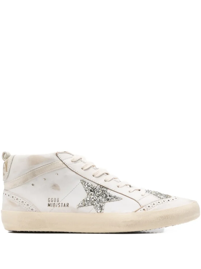Sneakers Golden Goose Mid Star alb