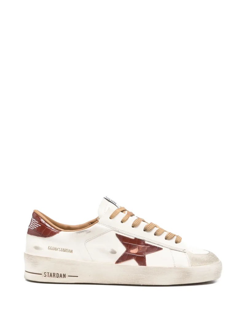 Sneakers Golden Goose Stardan Leather Star-Motif alb