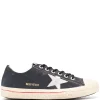 Sneakers Golden Goose V-Star distressed-effect leather negru